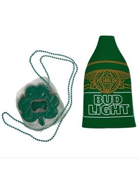 St Patrick’s Day Bud Light Beer Bottle Koozie Magners Irish Cider Bottle Opener